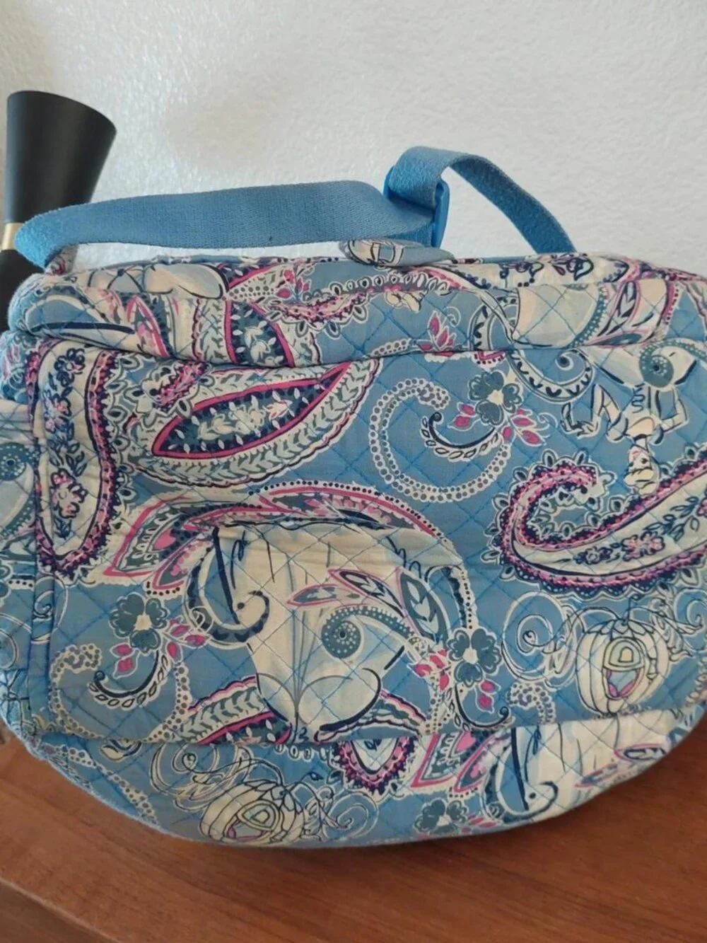 Vera Bradley Cinderella backpack paisley blue, pink, and white paisley backpack